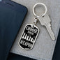 Chess Fan Gift Choose Your Weapon Keychain Dog Tag Stainless Steel or 18k Gold-Express Your Love Gifts
