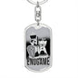Chess Fan Gift End Game Keychain Dog Tag Stainless Steel or 18k Gold-Express Your Love Gifts