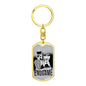 Chess Fan Gift End Game Keychain Dog Tag Stainless Steel or 18k Gold-Express Your Love Gifts