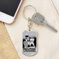 Chess Fan Gift End Game Keychain Dog Tag Stainless Steel or 18k Gold-Express Your Love Gifts