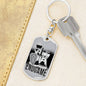 Chess Fan Gift End Game Keychain Dog Tag Stainless Steel or 18k Gold-Express Your Love Gifts