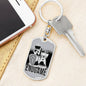Chess Fan Gift End Game Keychain Dog Tag Stainless Steel or 18k Gold-Express Your Love Gifts