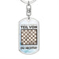 Chess Fan Gift Funny Chess German Keychain Dog Tag Stainless Steel or 18k Gold-Express Your Love Gifts