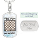 Chess Fan Gift Funny Chess German Keychain Dog Tag Stainless Steel or 18k Gold-Express Your Love Gifts