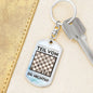 Chess Fan Gift Funny Chess German Keychain Dog Tag Stainless Steel or 18k Gold-Express Your Love Gifts