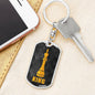 Chess Fan Gift King Chess Piece Keychain Dog Tag Stainless Steel or 18k Gold-Express Your Love Gifts
