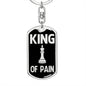 Chess Fan Gift King Of Pain Keychain Dog Tag Stainless Steel or 18k Gold-Express Your Love Gifts