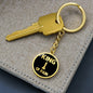 Chess Fan Gift King Of Pain Keychain Stainless Steel or 18k Gold Circle Pendant-Express Your Love Gifts