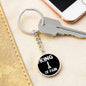 Chess Fan Gift King Of Pain Keychain Stainless Steel or 18k Gold Circle Pendant-Express Your Love Gifts