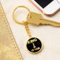 Chess Fan Gift King Of Pain Keychain Stainless Steel or 18k Gold Circle Pendant-Express Your Love Gifts