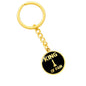 Chess Fan Gift King Of Pain Keychain Stainless Steel or 18k Gold Circle Pendant-Express Your Love Gifts
