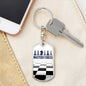 Chess Fan Gift Master Of Chess Keychain Dog Tag Stainless Steel or 18k Gold-Express Your Love Gifts
