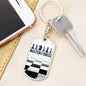 Chess Fan Gift Master Of Chess Keychain Dog Tag Stainless Steel or 18k Gold-Express Your Love Gifts