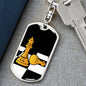 Chess Fan Gift Queen'S Gambit Keychain Dog Tag Stainless Steel or 18k Gold-Express Your Love Gifts