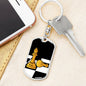 Chess Fan Gift Queen'S Gambit Keychain Dog Tag Stainless Steel or 18k Gold-Express Your Love Gifts