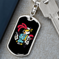 Chick Guns Keychain Stainless Steel or 18k Gold Dog Tag Keyring-Express Your Love Gifts