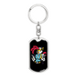 Chick Guns Keychain Stainless Steel or 18k Gold Dog Tag Keyring-Express Your Love Gifts