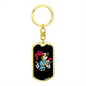 Chick Guns Keychain Stainless Steel or 18k Gold Dog Tag Keyring-Express Your Love Gifts