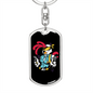 Chick Guns Keychain Stainless Steel or 18k Gold Dog Tag Keyring-Express Your Love Gifts