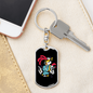Chick Guns Keychain Stainless Steel or 18k Gold Dog Tag Keyring-Express Your Love Gifts