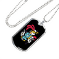 Chick Guns Necklace Stainless Steel or 18k Gold Dog Tag 24"-Express Your Love Gifts
