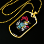 Chick Guns Necklace Stainless Steel or 18k Gold Dog Tag 24"-Express Your Love Gifts