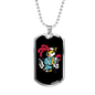 Chick Guns Necklace Stainless Steel or 18k Gold Dog Tag 24"-Express Your Love Gifts