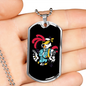 Chick Guns Necklace Stainless Steel or 18k Gold Dog Tag 24"-Express Your Love Gifts