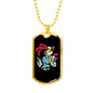 Chick Guns Necklace Stainless Steel or 18k Gold Dog Tag 24"-Express Your Love Gifts