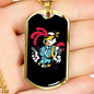 Chick Guns Necklace Stainless Steel or 18k Gold Dog Tag 24"-Express Your Love Gifts