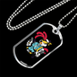 Chick Guns Necklace Stainless Steel or 18k Gold Dog Tag 24"-Express Your Love Gifts