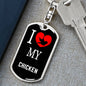Chicken Bird Lover Keyring Keychain Stainless Steel or 18k Gold-Express Your Love Gifts