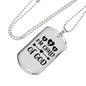 Child Of God Arrow Cross Necklace Stainless Steel or 18k Gold Dog Tag 24" Chain-Express Your Love Gifts