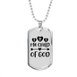 Child Of God Arrow Cross Necklace Stainless Steel or 18k Gold Dog Tag 24" Chain-Express Your Love Gifts