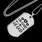 Child Of God Arrow Cross Necklace Stainless Steel or 18k Gold Dog Tag 24" Chain-Express Your Love Gifts