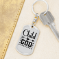 Child Of God Arrow Heart Keychain Stainless Steel or 18k Gold Dog Tag Keyring-Express Your Love Gifts