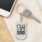Child Of God Arrow Heart Keychain Stainless Steel or 18k Gold Dog Tag Keyring-Express Your Love Gifts