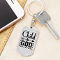 Child Of God Arrow Heart Keychain Stainless Steel or 18k Gold Dog Tag Keyring-Express Your Love Gifts