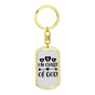 Child Of God Cross Keychain Stainless Steel or 18k Gold Dog Tag Keyring-Express Your Love Gifts