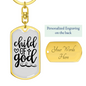 Child Of God Keychain Stainless Steel or 18k Gold Dog Tag Keyring-Express Your Love Gifts
