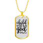Child Of God Necklace Stainless Steel or 18k Gold Dog Tag 24" Chain-Express Your Love Gifts