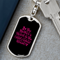 Child's School Room Mom Keychain Stainless Steel or 18k Gold Dog Tag Keyring-Express Your Love Gifts