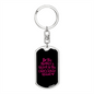 Child's School Room Mom Keychain Stainless Steel or 18k Gold Dog Tag Keyring-Express Your Love Gifts