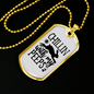 Chillin With My Peeps Necklace Stainless Steel or 18k Gold Dog Tag 24" Chain-Express Your Love Gifts