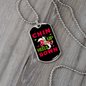 Chin Up Heels Down Horse Necklace Stainless Steel or 18k Gold Dog Tag 24" Chain-Express Your Love Gifts