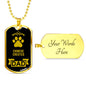 Chinese Crested Dad Dog Necklace Stainless Steel or 18k Gold Dog Tag W 24" Dog Owner Lover-Express Your Love Gifts
