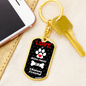 Chinese Crested Keychain Stainless Steel or 18k Gold Dog Tag Keyring-Express Your Love Gifts