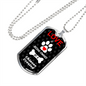 Chinese Crested Love Is Stainless Steel or 18k Gold Dog Tag 24" Chain-Express Your Love Gifts