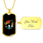 Chinese Crested Necklace Stainless Steel or 18k Gold Dog Tag 24" Chain-Express Your Love Gifts