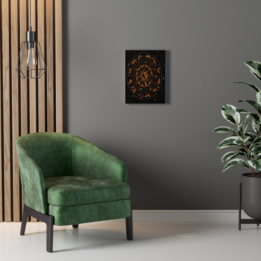 Chinese Horoscope Wheel Ready To Hang Stretched Canvas Wall Art Unframed-Express Your Love Gifts